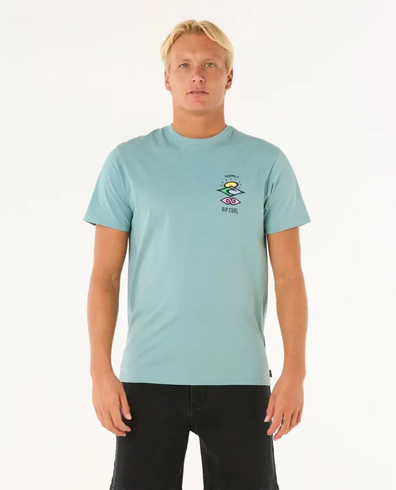 Rip Curl Search Icon Tee Blue Lagoon