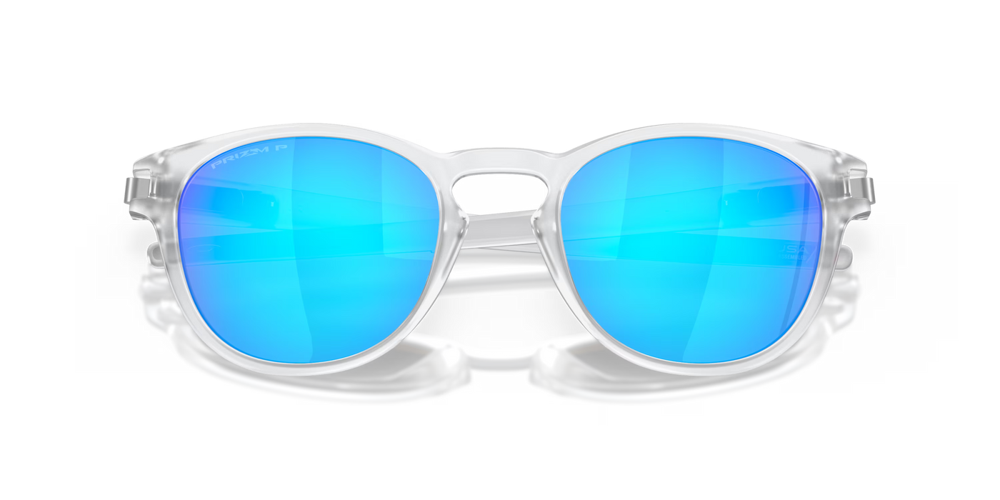 Oakley Latch Matte Clear Prizm Sapphire Polarized lenses