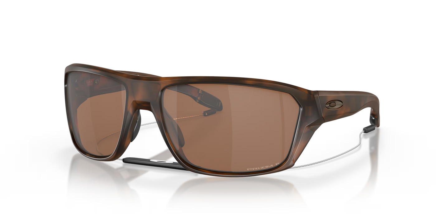 Oakley Split Shot Prizm Matte Tortoise with Tungsten Polarized lenses