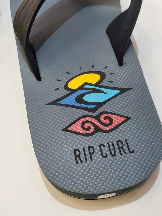 Rip Curl Ripper Open Toe Flip Flops Blue Grey