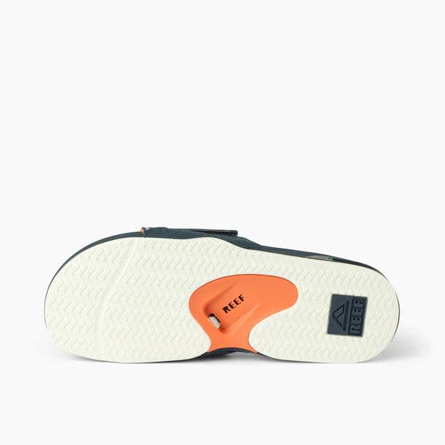 Reef Fanning Slide - Navy/Orange/White