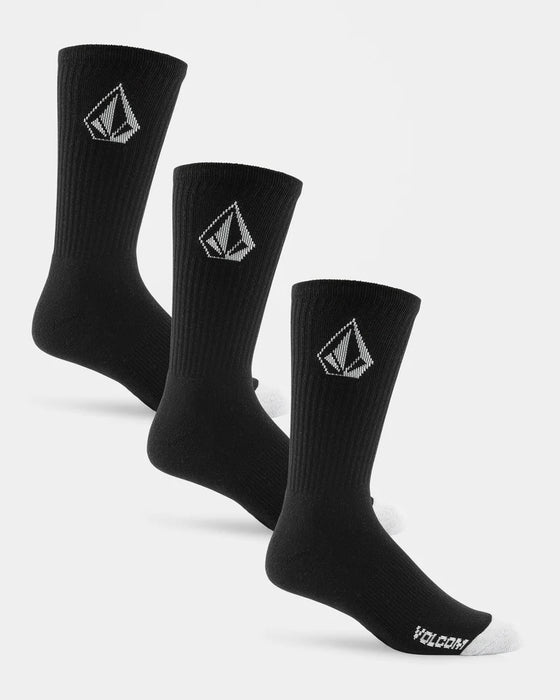 Volcom Full Stone Socks (3 Pack) Black