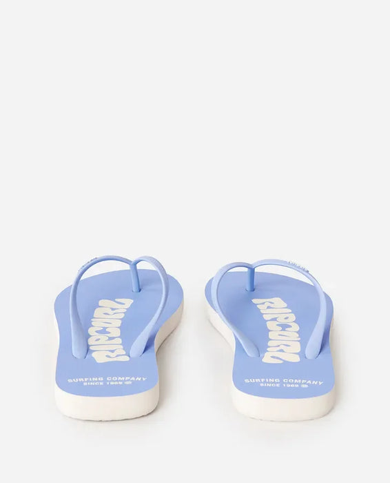 Rip Curl Icons Of Surf Bloom Open Toe Flip Flops Mid Blue