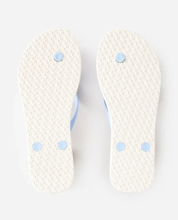 Rip Curl Icons Of Surf Bloom Open Toe Flip Flops Mid Blue