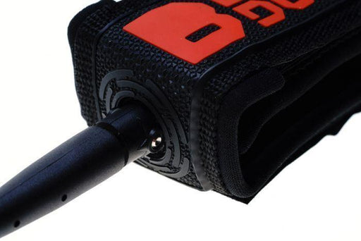 Bulldog 9ft Black Black Red Ankle Leash - Boardworx