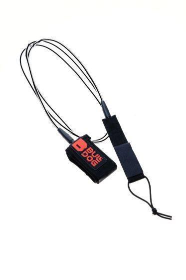 Bulldog 9ft Black Black Red Ankle Leash - Boardworx