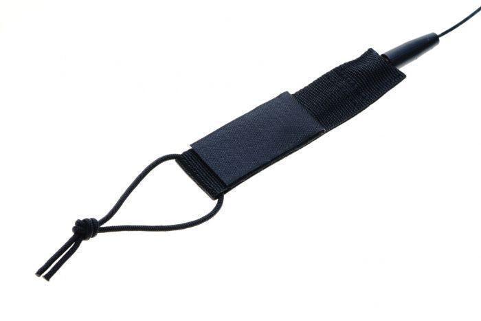Bulldog 9ft Black Black Red Ankle Leash - Boardworx
