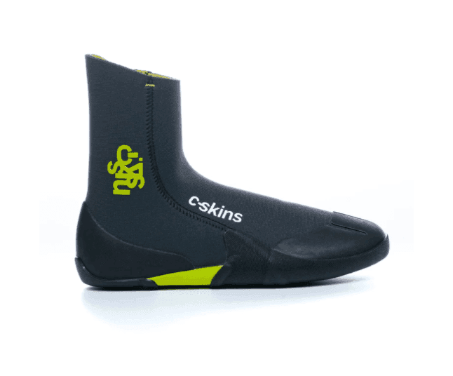 C-Skins Junior Zipped Boot Graphite/Flash Green/Black - Boardworx