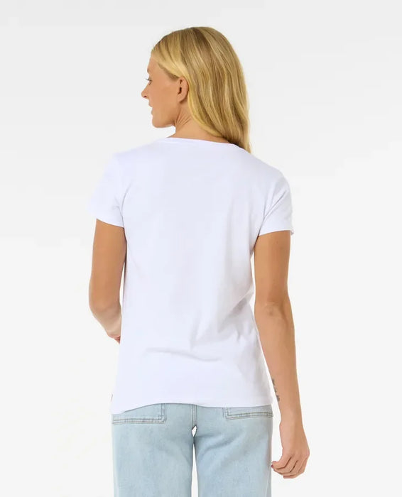 Rip Curl Cala V Neck Tee White