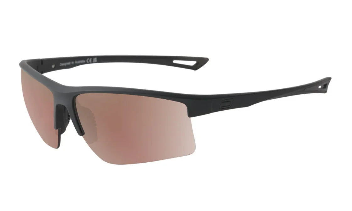 Dirty Dog Hyper Polarised Sunglasses Satin Black/Copper/Flash Mirror