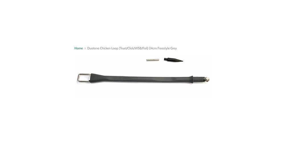 Duotone Chicken Loop (Trust/Click/WSB/Foil) 16.5cm Freeride Grey Small - Boardworx