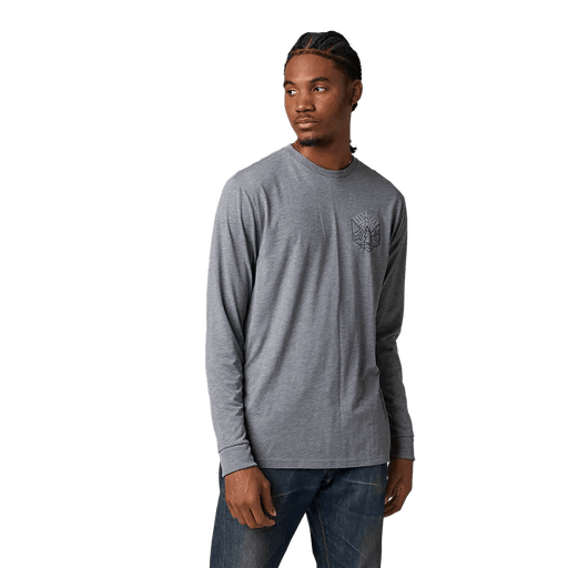 Fox Caveaut Long Sleeve Tech Tee Heather Graphite - Boardworx