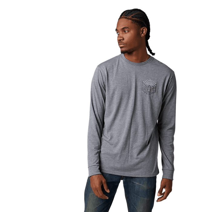 Fox Caveaut Long Sleeve Tech Tee Heather Graphite - Boardworx