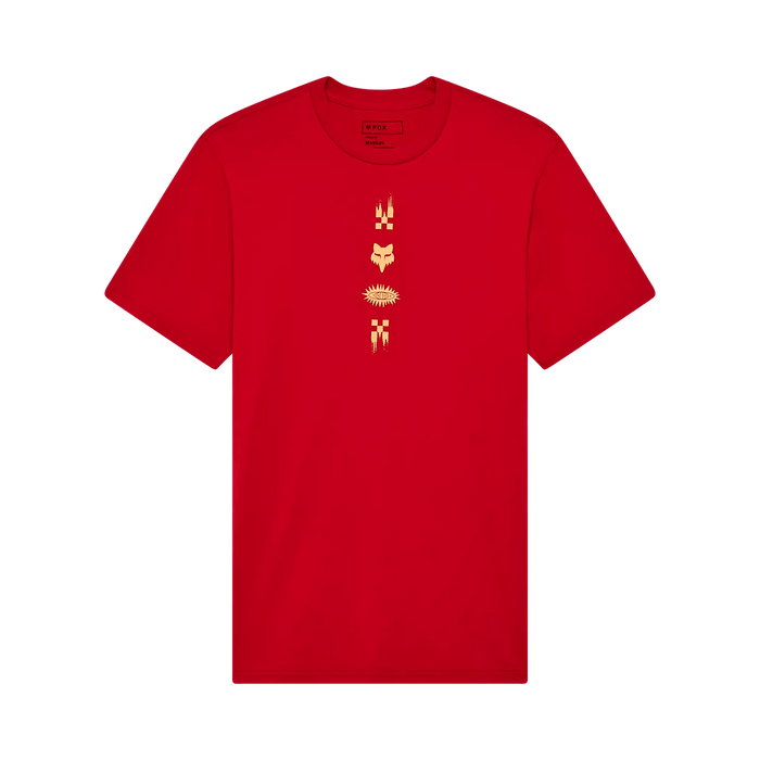 Fox Checkered Premium Tee Cardinal Red - Boardworx