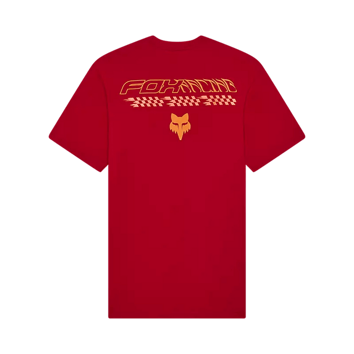 Fox Checkered Premium Tee Cardinal Red - Boardworx