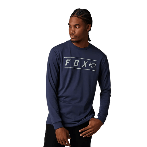 Fox Pinnacle Long Sleeve Tech Tee Heather Deep Cobalt - Boardworx