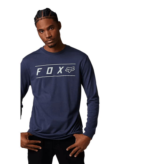 Fox Pinnacle Long Sleeve Tech Tee Heather Deep Cobalt - Boardworx
