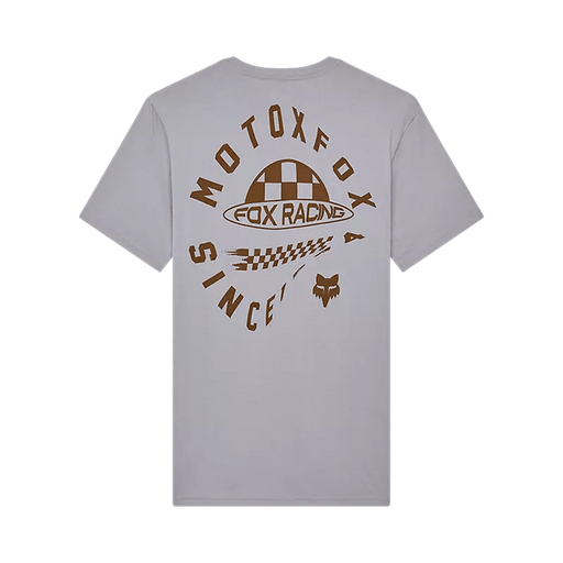 Fox Planet Moto Tee Steel Grey - Boardworx
