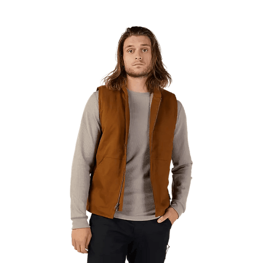 Fox Source Sherpa Vest Nutmeg Brown - Boardworx