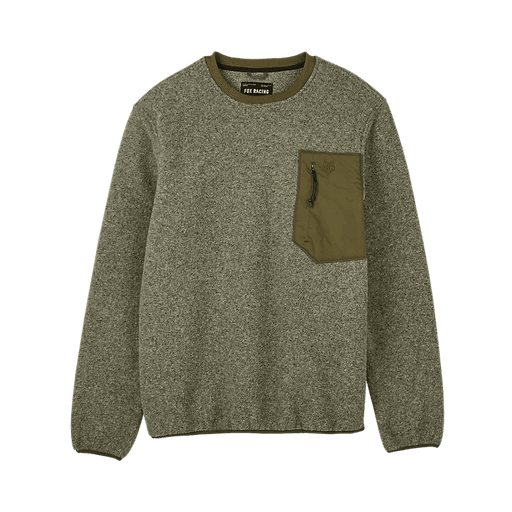 Fox Survivalist Sherpa Crew Sweatshirt Olive Green - Boardworx