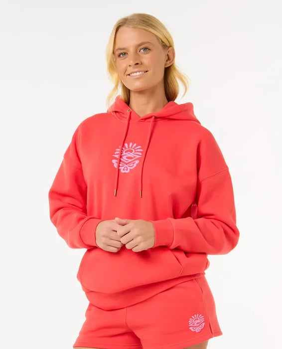 Rip Curl Icons Of Surf Heritage Hood Hibiscus Red