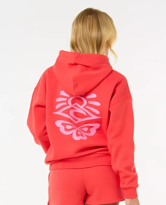Rip Curl Icons Of Surf Heritage Hood Hibiscus Red