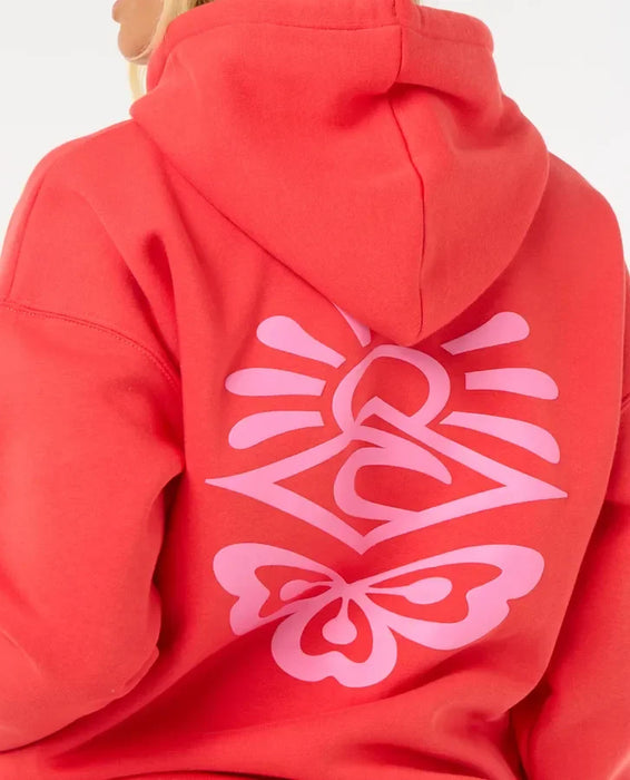 Rip Curl Icons Of Surf Heritage Hood Hibiscus Red