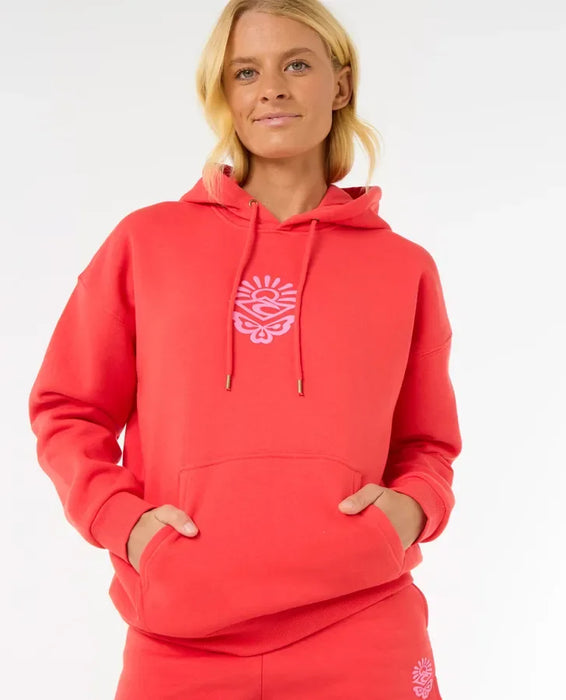 Rip Curl Icons Of Surf Heritage Hood Hibiscus Red