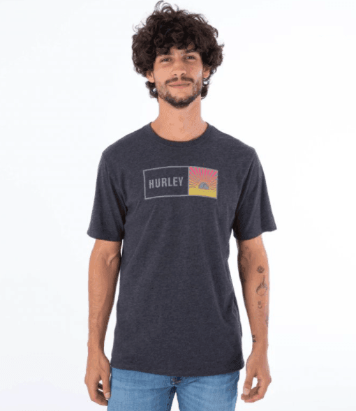 Hurley Everyday Sunbox Tee Heather Black - Boardworx