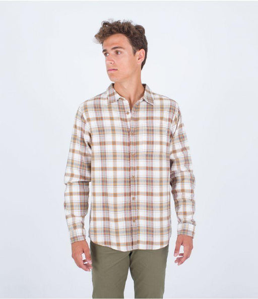Hurley Portland Organic Flannel Shirt Maple Cream - Boardworx