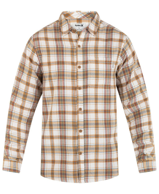 Hurley Portland Organic Flannel Shirt Maple Cream - Boardworx