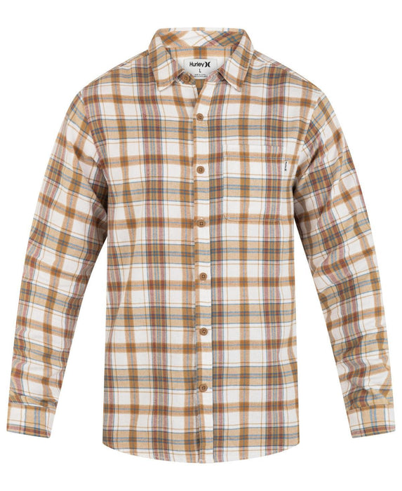 Hurley Portland Organic Flannel Shirt Maple Cream - Boardworx