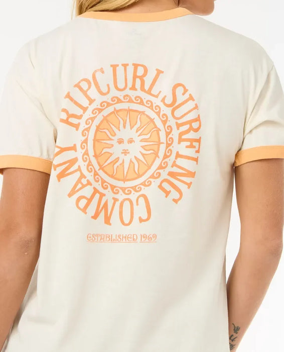 Rip Curl San Carlos Ringer Tee Bone