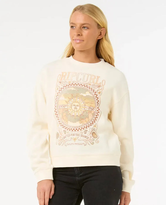 Rip Curl Luna Relaxed Crew Sweatshirt Bone