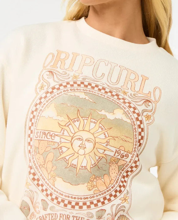 Rip Curl Luna Relaxed Crew Sweatshirt Bone