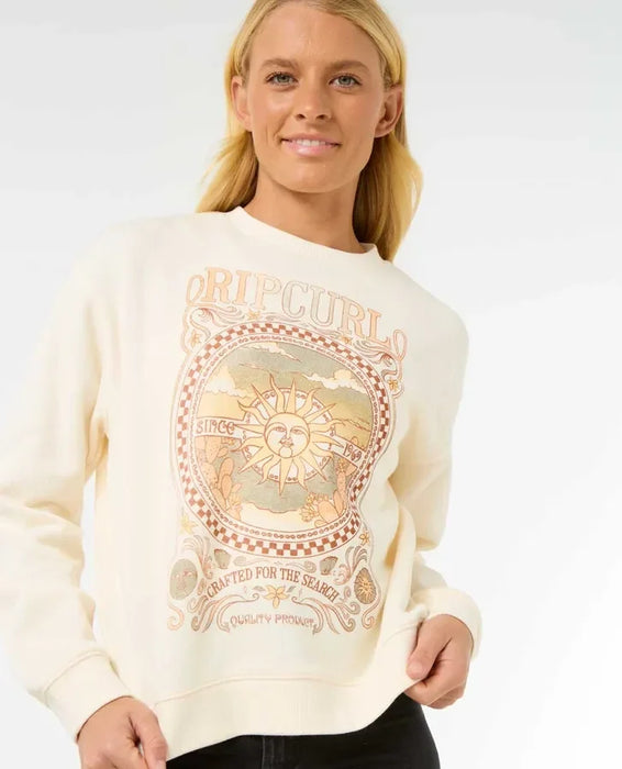 Rip Curl Luna Relaxed Crew Sweatshirt Bone