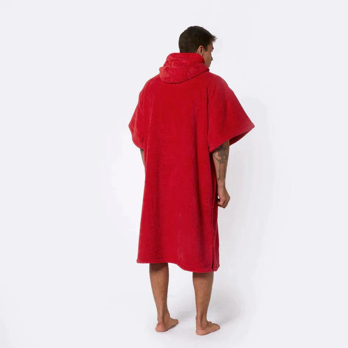 Mystic Poncho Teddy Classic Red Changing Robe - Boardworx