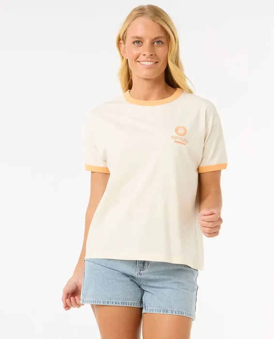 Rip Curl San Carlos Ringer Tee Bone