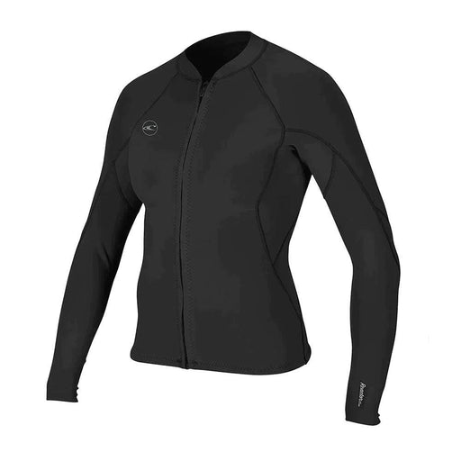 O'Neill Reactor-2 1.5mm Front Zip Womens Wetsuit Jacket Black - Boardworx