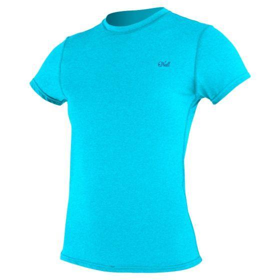 O'Neill Women's Blue Print S/S Sun Shirt Turquoise - Boardworx