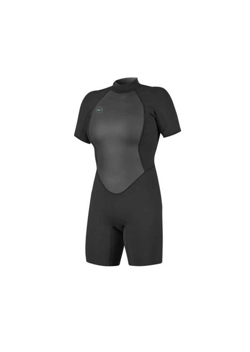 O'Neill Womens Reactor-2 2mm Back Zip Shorty Wetsuit Black - Boardworx