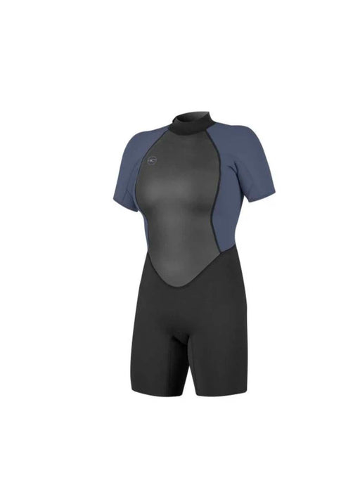 O'Neill Womens Reactor-2 2mm Back Zip Shorty Wetsuit Black Mist - Boardworx