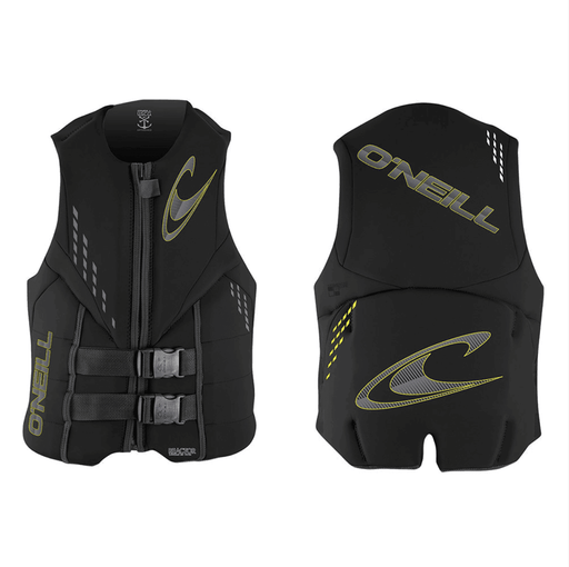 Oneill Reactor ISO 50N Vest Black Yellow - Boardworx