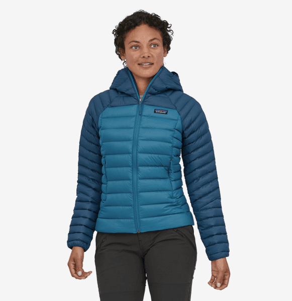 Patagonia Down Sweater Hoody Wavy Blue - Boardworx