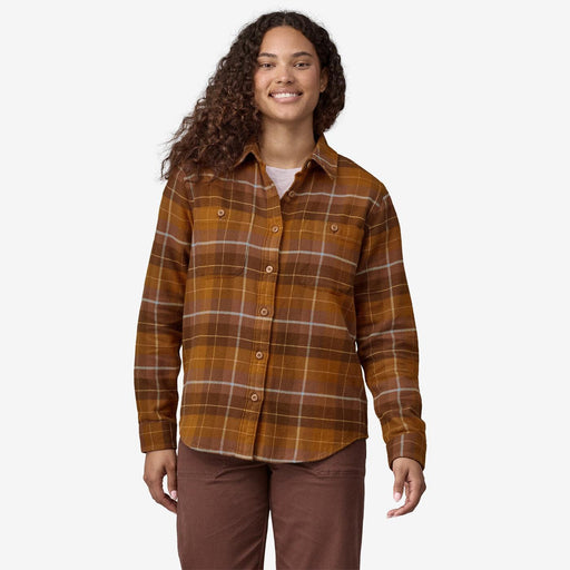 Patagonia Fjord Flannel Shirt Happy Camper: Shelter Brown - Boardworx