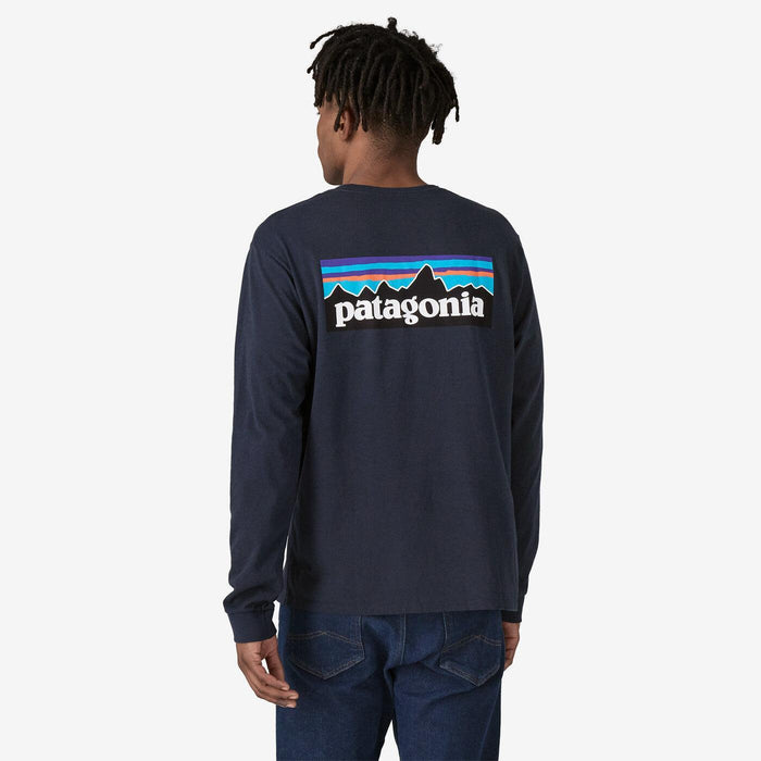 Patagonia Long-Sleeved P-6 Logo Responsibili-Tee New Navy - Boardworx