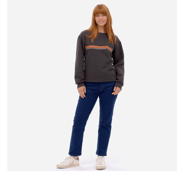 Patagonia Ridge Rise Stripe Uprisal Crew Sweatshirt Current Blue - Boardworx