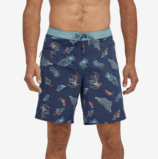 Patagonia Wavefarer Boardshorts - 19" Clean Currents: Tidepool Blue - Boardworx