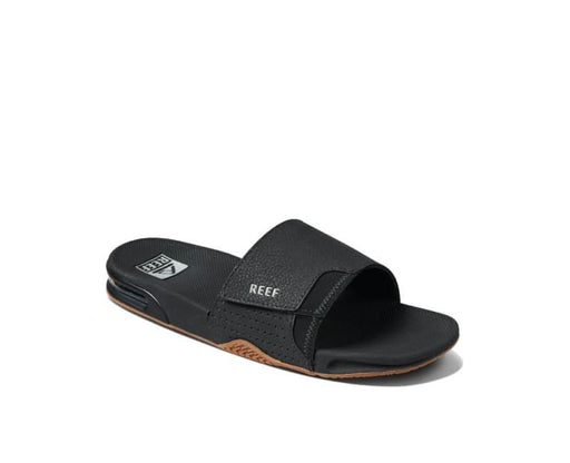 Reef Fanning Slide Sandal Black Silver - Boardworx