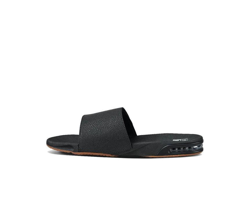 Reef Fanning Slide Sandal Black Silver - Boardworx
